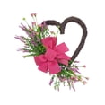thumbnail image 4 of Corona en forma de corazón, corona de flores artificiales, accesorios para fotos, decoración romántica para colgar en la pared, para puerta delantera,, 4 of 8