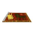 thumbnail image 2 of Ahgly Company Machine Washable Indoor Rectangle Animal Yellow Traditional Area Rugs, 7' x 9', 2 of 4
