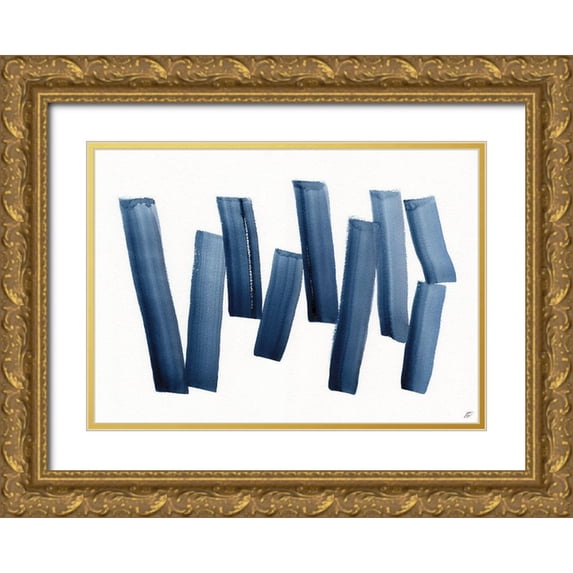 Lee, Judson 18x14 Gold Ornate Wood Framed with Double Matting Museum Art Print Titled - Line Leanings