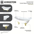thumbnail image 5 of Aqua Eden VCTND7231NC2 72-Inch Cast Iron Oval Double Slipper Clawfoot Tub (No Faucet Drillings) in White/Polished Brass, 5 of 5