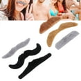 thumbnail image 3 of prosthetic Mustaches, Long Retention Time Easy Paste Remove Lifelike Party Mustache Fun Atmosphere Creation  for Theme Party for  for Game, 3 of 7