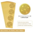 thumbnail image 2 of Self Adhesive Gold Foil Embossed Stickers Medal Decoration Sticker Hat 5x5cm 4pcs/sheet 25 Sheet, 2 of 7