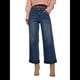 thumbnail image 1 of Pantalones Vaqueros de Cintura Alta y Pierna para Mujer, Modernos, de Mezclilla Recortada, Elásticos, Hasta el Tobillo, con Bolsillos. Azul XL, 1 of 9