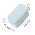 thumbnail image 3 of Dvkptbk Mini Jewelry Wrap Mini Jewelry Box Hanging Velvet Jewelry Box Cute Light Colour Blue Keychain Jewelry Box Ladies' Handbag Carrying Storage Accessories Storage & Organization, 3 of 6