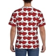 thumbnail image 3 of Vsdgher Cute Red Crab Print Men's Dry Fit Mesh Athletic Shirts Moisture Wicking Tennis T-Shirt Tops, 3 of 9