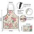 thumbnail image 3 of Pioneer Flower Floral Print Pattern Apron-Garden Aprons for Women with Pockets-Cotton Linen Waterproof Kitchen Cooking Gardening Aprons Adjustable for Kitchen,Cooking,BBQ and Salon 33x27 Inch, 3 of 5