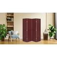 thumbnail image 2 of 4 Panels Room Divider Folding Screen Pegboard Insert Red Color 71' High x 70" Wide, 2 of 8