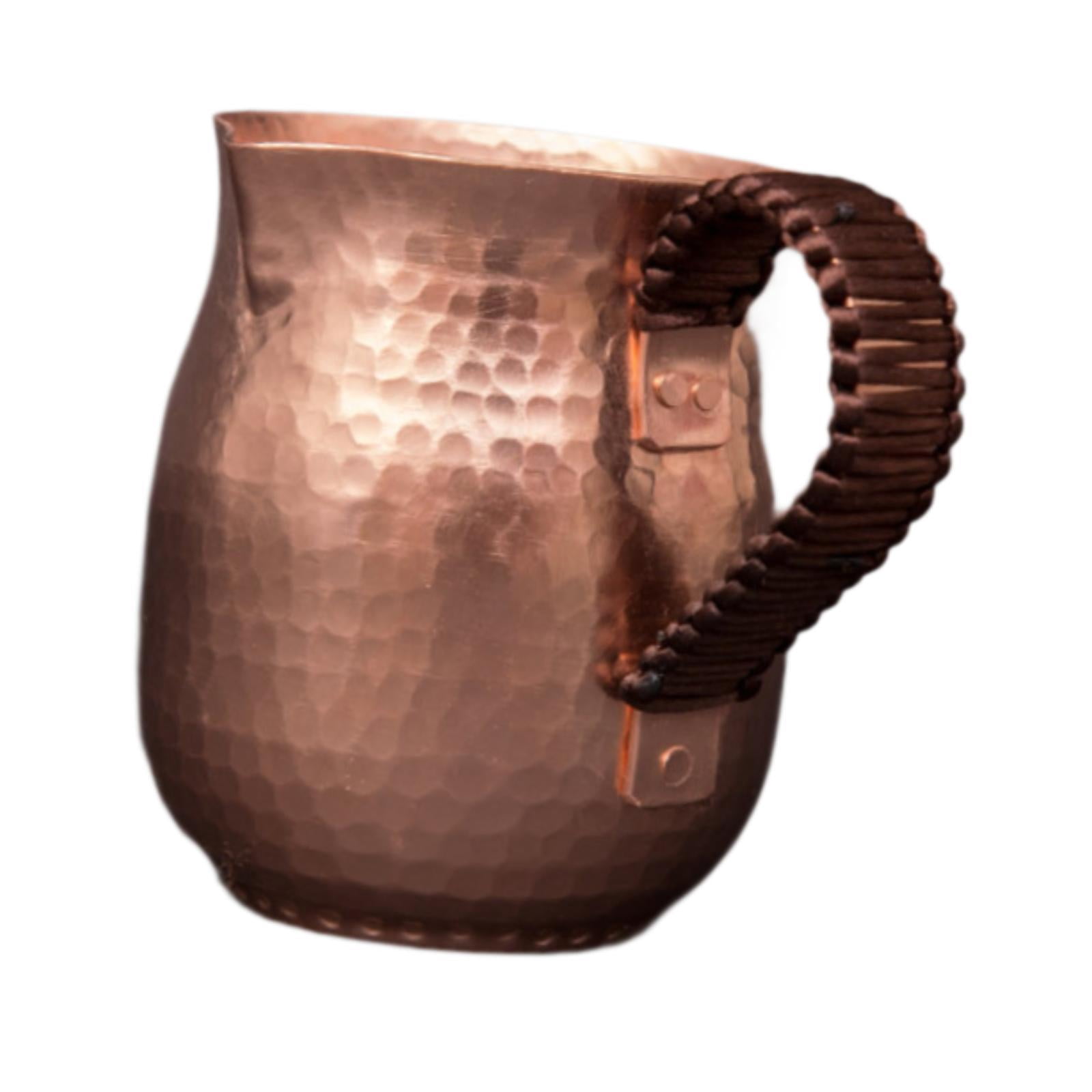 Baoblaze Copper Cup Drinkware Espresso Steaming Pitcher for Camping Picnic Restaurant 450ml