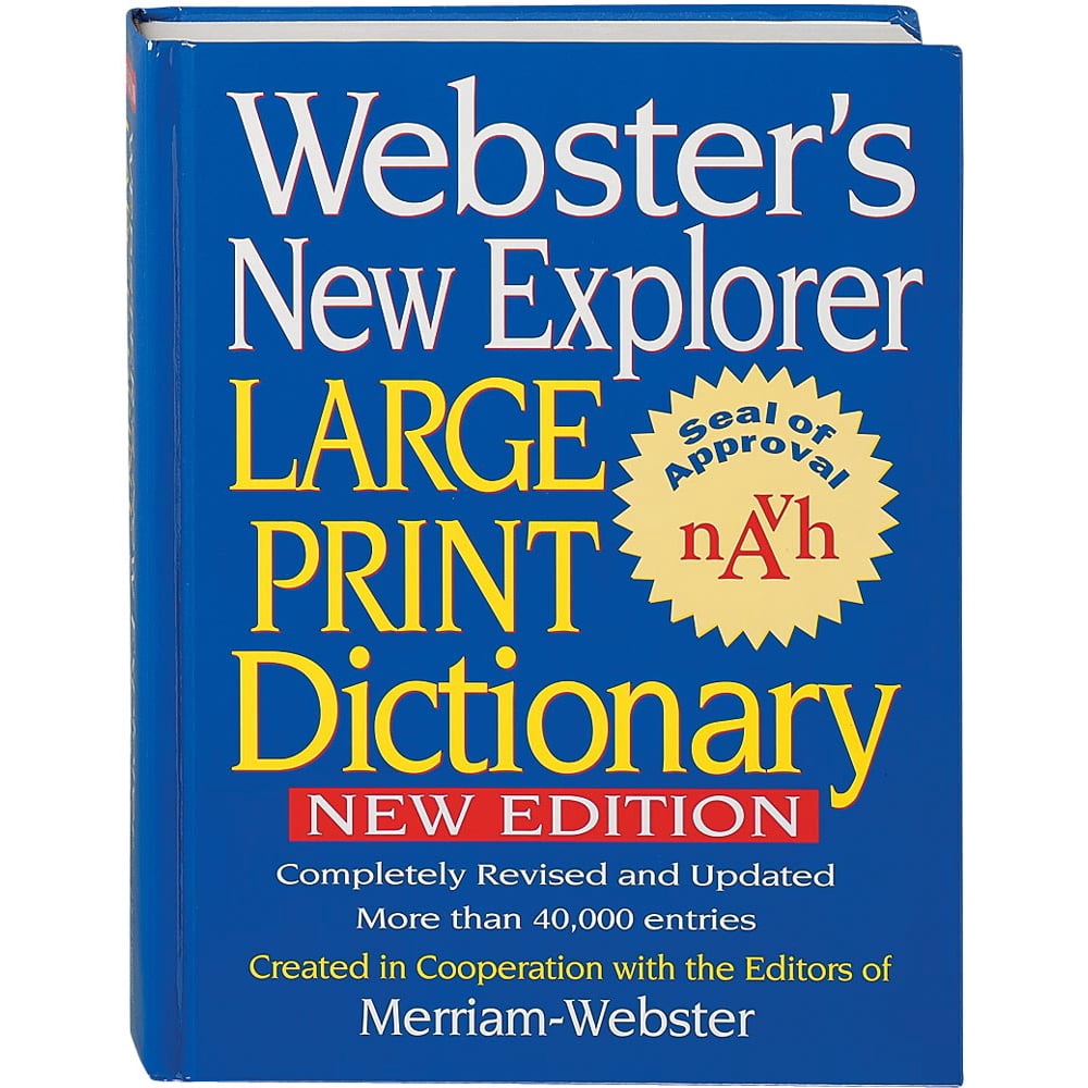 Webster's New Explorer Large Print Dictionary (Hardcover)