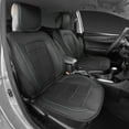 thumbnail image 3 of Motor Trend Premium Faux Leather Full Set Car Seat Covers, Gray - Front and Rear Bench Seat Cover for Car Truck Van SUV, 3 of 5