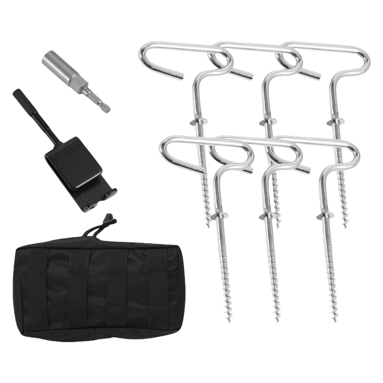 9pcs Metal Tent Pegs Tent Nails Tent Stakes Snow Pegs Outdoor Camping Pegs for Mountaineering and Fishing Trip