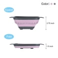 thumbnail image 3 of Unique Bargains Square Collapsible Silicone Colander with Handle Gray,Pink, 3 of 6
