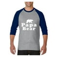 thumbnail image 1 of Mens Raglan Sleeve Baseball T-Shirts - Papa Bear, 1 of 5