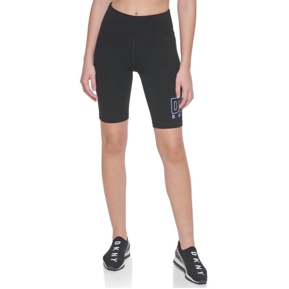 DKNY Women's High Waist Bike Shorts Black Size X -Small