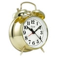thumbnail image 5 of Equity Brass-finished Metal Twin Bell Keywind Analog Alarm Clock, 13012, 5 of 5