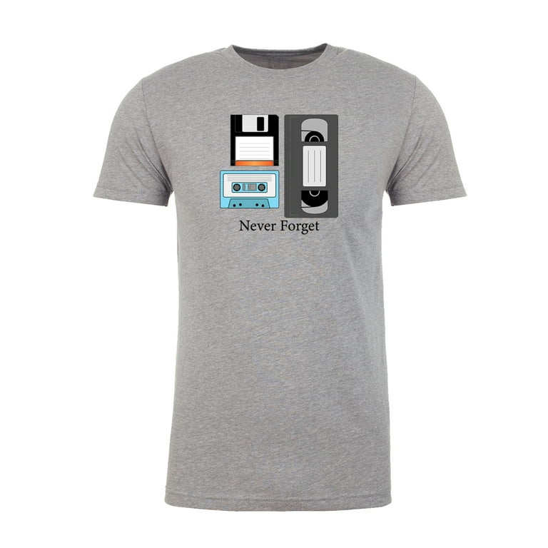 Never Forget Men s Retro T shirts Funny Graphic Tees gaming shirt Heather Grey MH200FUN S2 M Walmart