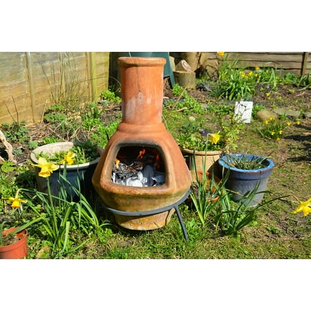 LAMINATED POSTER Stove Fire Pot Clay Fire Pot Garden Belly Clay Poster Print 24 x (Best Pot Belly Stove)