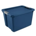 thumbnail image 3 of (2 pack) Sterilite 20 Gallon Large Storage Bin, Plastic Storage Container with Latch Lid, Blue, 3 of 14