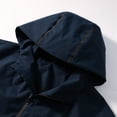 thumbnail image 6 of Youthup Men's Packable Hooded Long Coat - 3D Tailored Loose Fit Outdoor Commuter Jacket with Multiple Pockets, 6 of 12