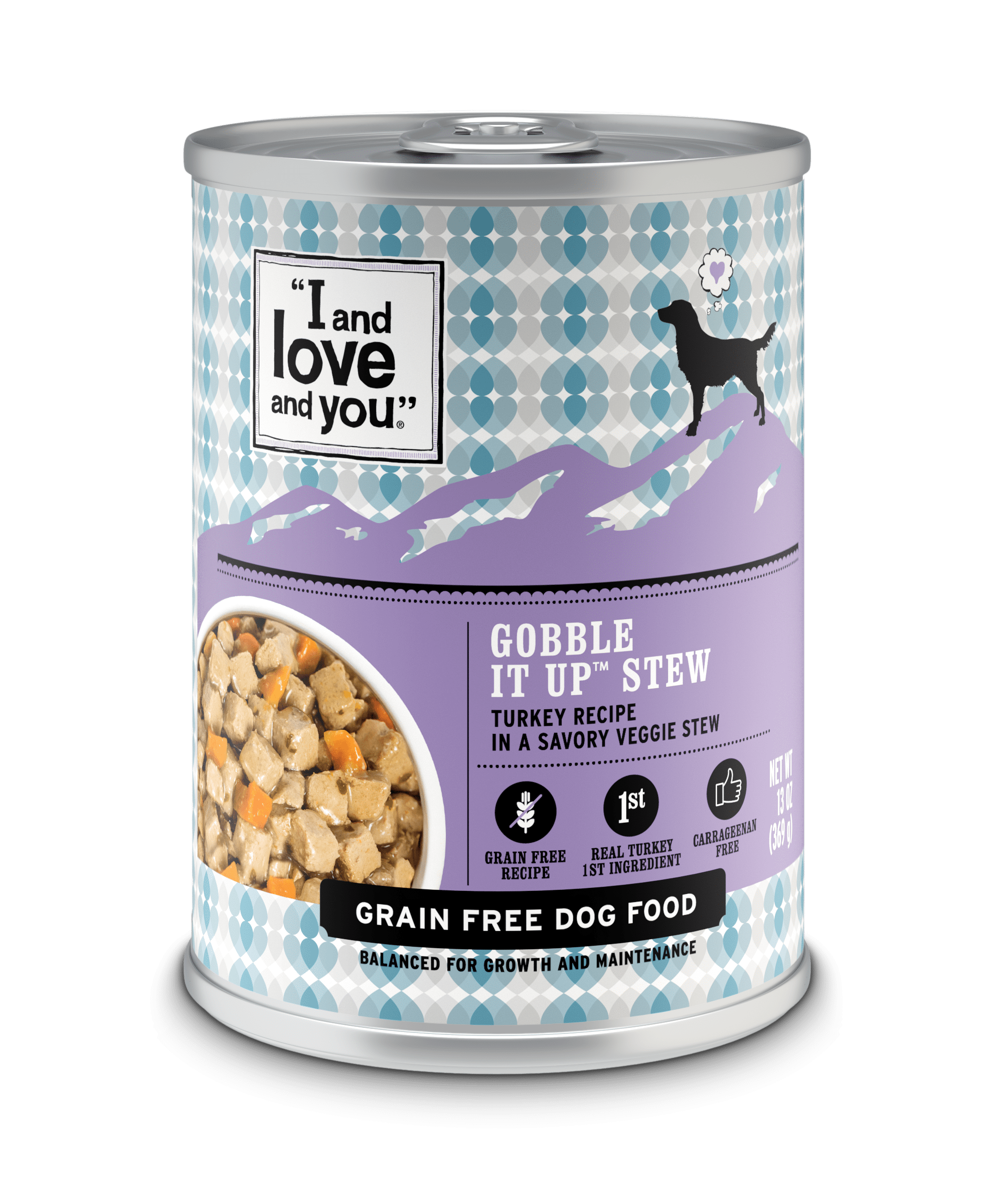 (12 Pack) "I and love and you." Gobble It Up Stew Wet Dog Food, 13 oz