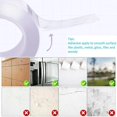thumbnail image 3 of 10m x 10mm Washable Traceless Multi-Function Double-Sided Adhesive Tape Clear Adhesive Tape Home and Industrial Use, 3 of 5