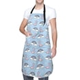 thumbnail image 3 of Goofa Rainbow Dinosaur Printed Waterproof Apron 33" Chef Aprons for Men Heavy Duty Chemical Work Apron Adjustable Bib Apron, 3 of 9