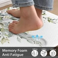 thumbnail image 2 of Anti Fatigue Kitchen Mats for Floor Set of 2 Green White Eucalyptus Plant Non Slip Cushioned Kitchen Rugs Waterproof Memory Foam Kitchen Floor Mat Comfort Standing Mat for Office Desk Laundry Bar, 2 of 7