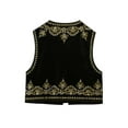 thumbnail image 6 of Michellecmm Women Vest, Sleeveless Open Front Embroidery Flower Sequined Outwear Gilet for Casual Street, 6 of 9
