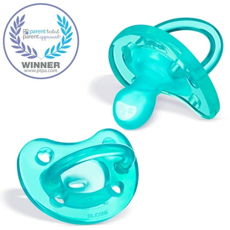 Chicco PhysioForma Silicone One-Piece Orthodontic Pacifier 6-16m Teal 2pk