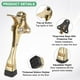 thumbnail image 2 of Uxcell 2-Pack Topes de Puerta, Tope de Puerta de Caída de Aleación de Aluminio de 4 Pulgadas con Altura Ajustable [Tono Dorado], 2 of 7