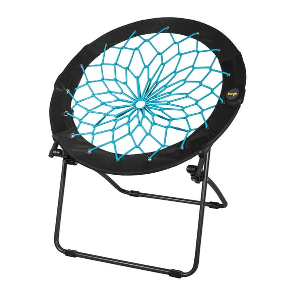 Zenithen Foldable 29" Bunjo Bungee Chair, Teal (Pack of 1) - Lightweight Collapsible Seating for Teens, Adults, Dorms, Bedrooms, Camping & Gaming - 225lb Capacity Portable Seat