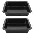 thumbnail image 1 of POINTERTECK 2Pcs Square‑Shaped Non‑Stick Cheese Cake Pizza Mold Tray Bakeware Kitchen Baking Tools(Black ), 1 of 9