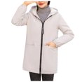 thumbnail image 2 of JJackets for Women Up to 35% off!Ndbuld Women's Coat Mid-length Quilted Jacket Ultra Lightweight Warm Foldable Hooded Women's Down Jacket on Clearnce,M-3XL,Beige, 2 of 5