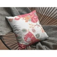 thumbnail image 6 of Carnation Garden Indoor/Outdoor Fabric Pillow in Red on White 28x28, 6 of 9
