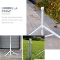 thumbnail image 3 of STRANDCHIC Portable Umbrella Stand 1Pack White Iron for Beach and Garden Use, 3 of 7