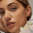 thumbnail image 2 of AIYUQ.U Stainless Steel Nose Rings - Women's Nostril Studs Piercing Jewelry，Gold, 2 of 8