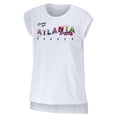 thumbnail image 2 of Women's WEAR by Erin Andrews White Atlanta Braves Greetings From T-Shirt, 2 of 3