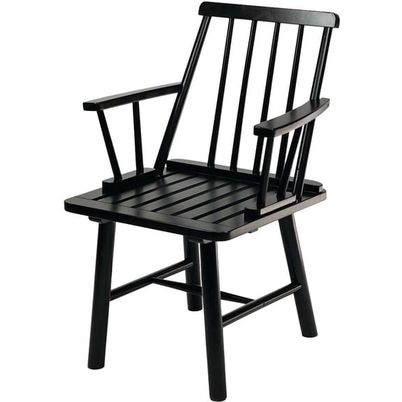 Jack Post Windsor Black Indonesian Hardwood Arm Chair JPC-910B