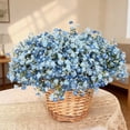 thumbnail image 2 of QWUIIOMJPY Artificial Baby's Breath Stems 3 Pack,14.96in Long Sky Blue Fake Gypsophila Silk Flower Branches,Home Vase Filler Wedding Table Centerpiece Party Holiday Decor, 2 of 5