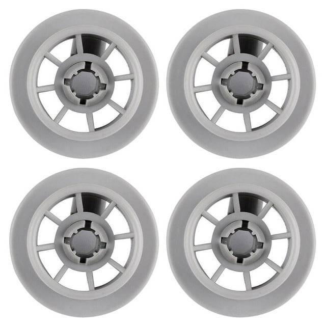 SHOWERORO Kit de Réparation de Roues de Lave-Vaisselle en Plastique 4 Pcs Remplacement de Rouleau Couleur Gris Clair
