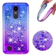 thumbnail image 3 of Soatuto For LG K8 (2018) Case / LG Aristo 2 / Aristo 3 / Zone 4 / Fortune 2 Case Liquid Glitter Cute Gradient Quicksand Flowing Liquid Floating Soft TPU Bling Sparkly For Women Girls - Blue+Purple, 3 of 7