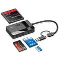 thumbnail image 1 of Lector de tarjetas SD SmartQ 4 en 1 USB C USB 3.0 de doble conector, 1 of 7