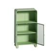 thumbnail image 5 of Bathroom Floor Cabinet, 45" H Storage Cabinet with Glass Door and Shelves, Freestanding Display Cabinet for Bathroom Living Room Kitchen Hallway Home Office, 5 of 9