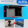thumbnail image 3 of Pataku Garage Wall Cabinet with Up-Flip Doors, 31“W Hanging Steel Wall Storage Cabinet with Pegboard, Black Metal Wall Mounted Cabinet for Bathroom, Kitchen, Home(20 ”H x 13”D), 3 of 17