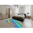 thumbnail image 5 of Ahgly Company Machine Washable Indoor Rectangle Transitional Slate Blue Grey Blue Area Rugs, 2' x 5', 5 of 7