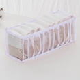 thumbnail image 2 of VerPetridure 2Pc Household Foldable Mesh Underwear Storage Box Socks Bra Underwear Separation Box 11 Grid White Household Foldable Mesh Underwear Storage Box Socks Bra And Panties, 2 of 3