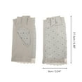 thumbnail image 4 of Unique Bargains Anti-slip Half Finger Manicure Gloves 1 Pair Light Gray, 4 of 6