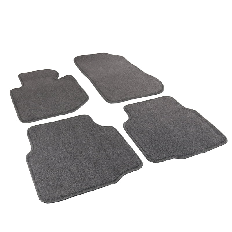 Factory Fitment 92-98 BMW E36 3-Series Front+Rear Black Carpet Floor Mats 4PC