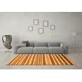 thumbnail image 3 of Ahgly Company Indoor Round Abstract Orange Modern Area Rugs, 4' Round, 3 of 4