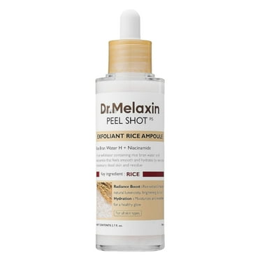 Dr.Melaxin Peel Shot Glow White Rice Peeling, Soft Exfoliating Face and Body Scrub Dead Skin Cells Remover for All Skin Types, 80ml
